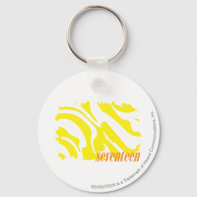 Zebra Yellow 2 Keychain (Front)
