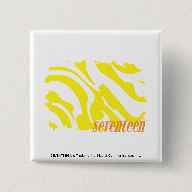 Zebra Yellow 2 Pinback Button (Front)
