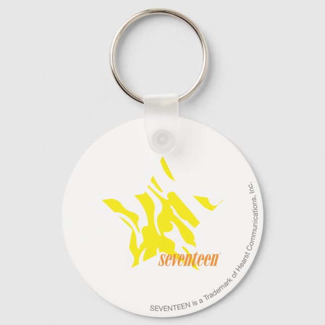 Zebra Yellow 3 Keychain (Front)