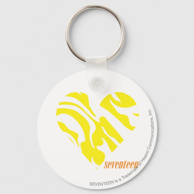 Zebra Yellow 4 Keychain (Front)