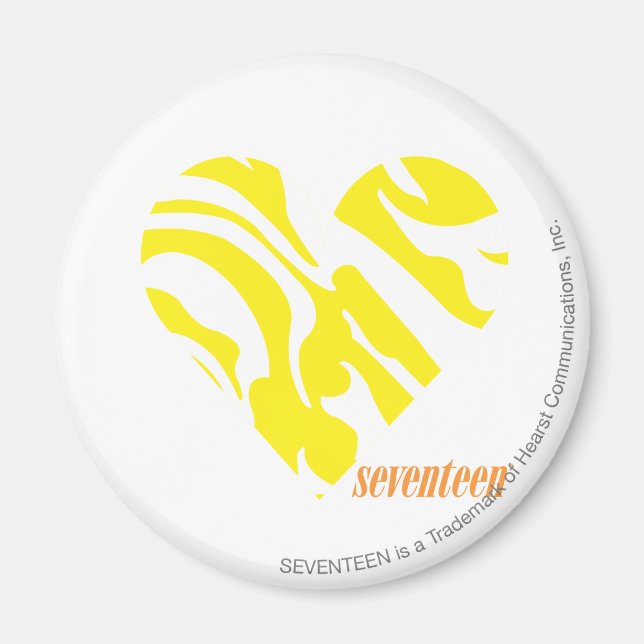 Zebra Yellow 4 Magnet (Front)