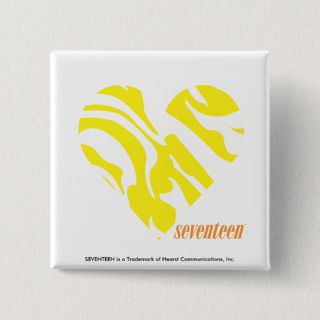 Zebra Yellow 4 Pinback Button (Front)