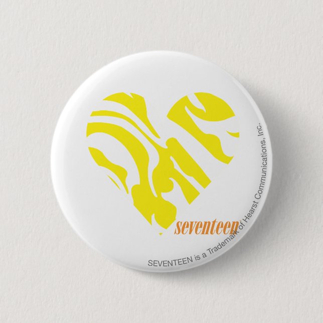 Zebra Yellow 4 Pinback Button (Front)