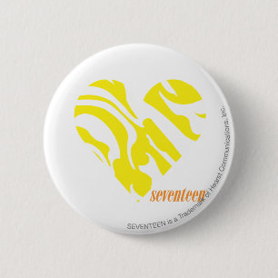Zebra Yellow 4 Pinback Button