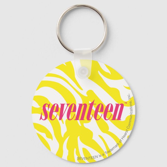 Zebra Yellow Keychain (Front)