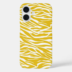 Zebra Yellow Stripes iPhone 16 Case