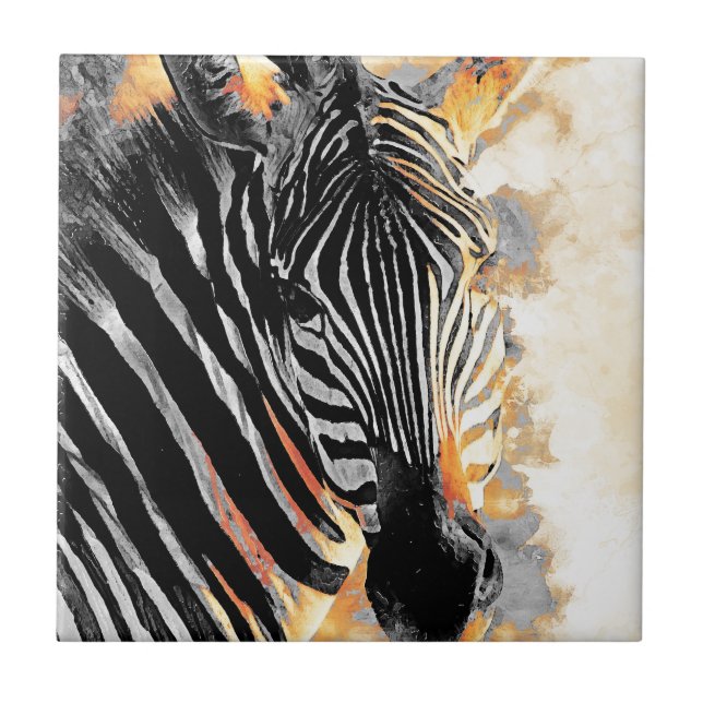 zebra #zebra ceramic tile (Front)