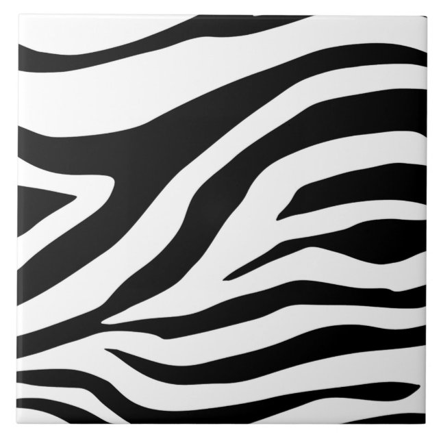 Zebra, Zebra Print, Zebra Pattern, Safari, Africa, Ceramic Tile (Front)