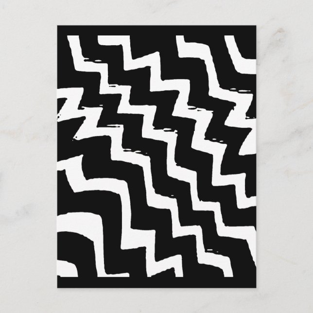 Zebra Zigzag Postcard (Front)