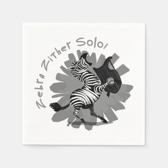 Zebra Zither Solo Napkins (Front)