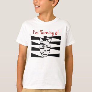 Zebra Zoo Animals Childs Birthday Shirt