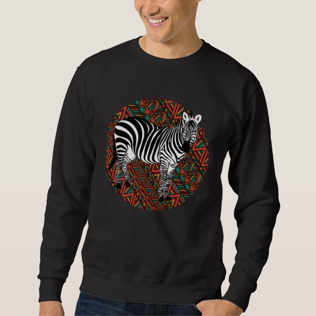 Zebra  zoo stripes animal costume tropical wildern sweatshirt (Front)