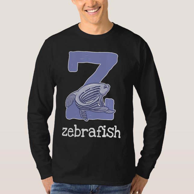 Zebrafish Alphabet Letter Fish  Kids T-Shirt (Front)