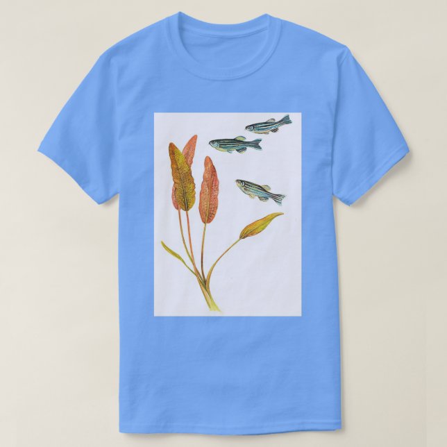 Zebrafish Brachydanio rerio T-Shirt (Design Front)