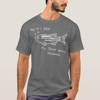 Zebrafish Spirit animal Dark Background T-Shirt