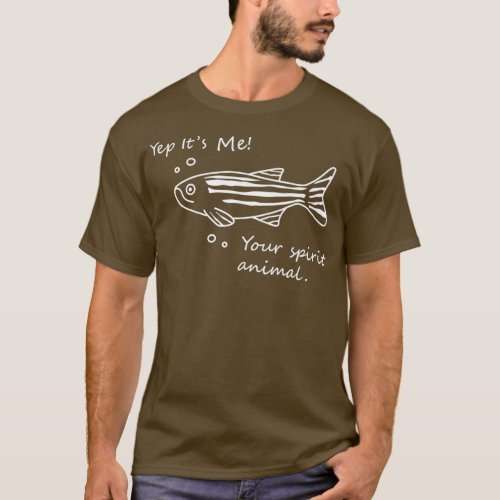 Zebrafish Spirit animal Dark Background T_Shirt