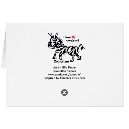 Zebraham- I love contrast (Back Horizontal)