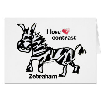 Zebraham- I love contrast Cards