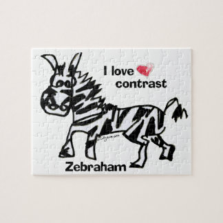Zebraham- I love contrast Jigsaw Puzzle