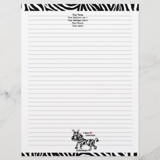 Zebraham- I love contrast Letterhead