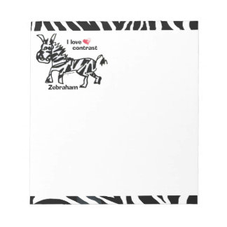 Zebraham- I love contrast Notepad