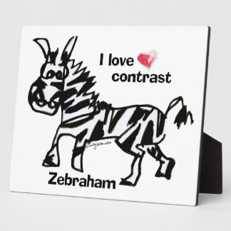 Zebraham- I love contrast Plaque