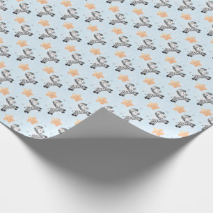 Zebras and Stars Wrapping Paper