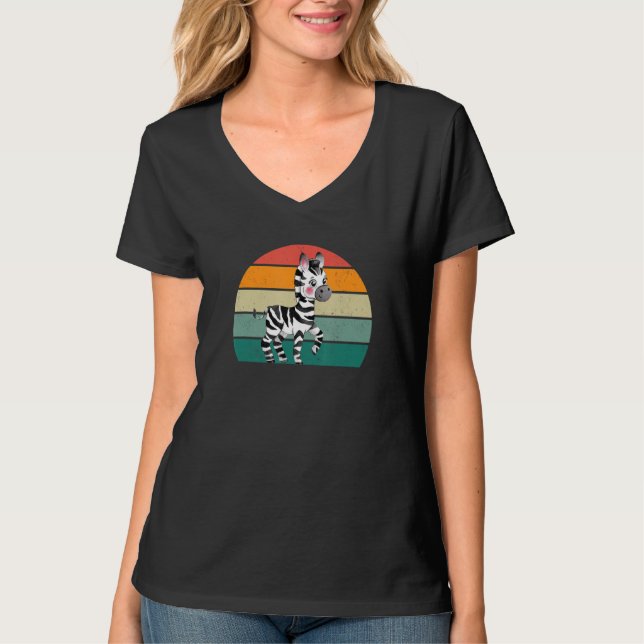 zebras black white stripes horse africa herbivore  T-Shirt (Front)