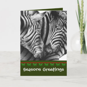 Zebras Chrismas Card