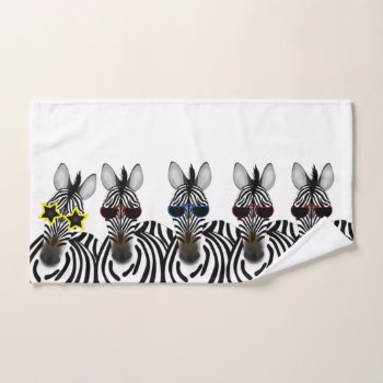 Zebras Hand Towel by ellejai at Zazzle