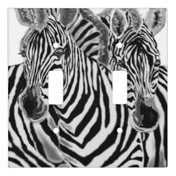 Zebras - Hug - Drawing Light Switch Cover