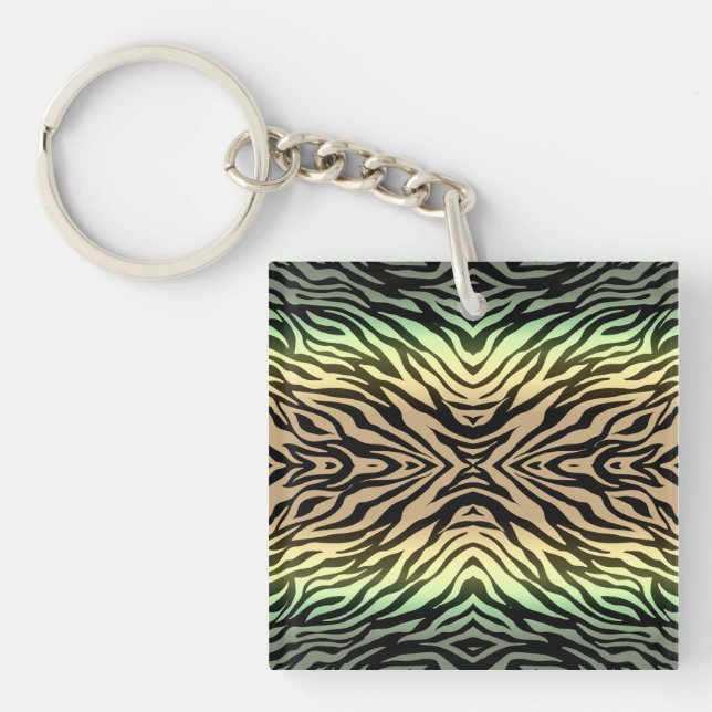 Zebras in the Forest Keychain (Front)
