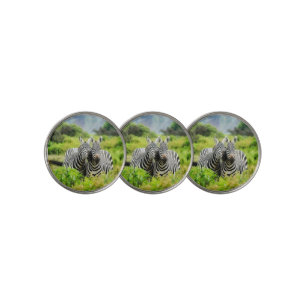 Zebras in the wild golf ball marker