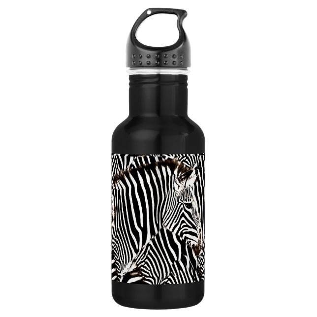 Zebras love_ water bottle (Front)