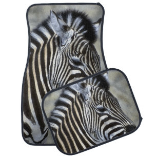 Zebras Lovers Art Car Mat