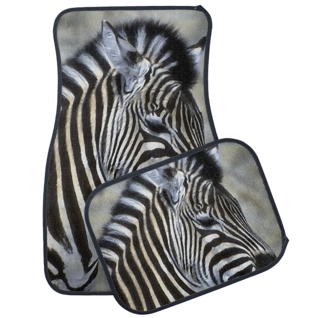 Zebras Lovers Art Car Mat (Set)