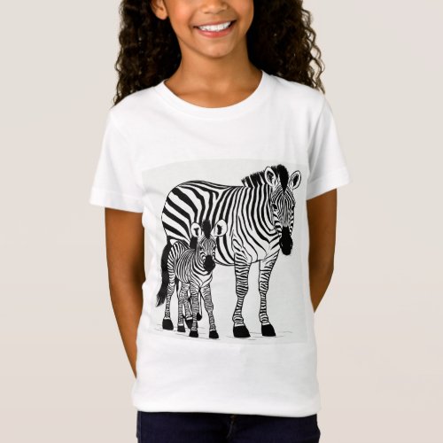 Zebras mother and baby  T_Shirt