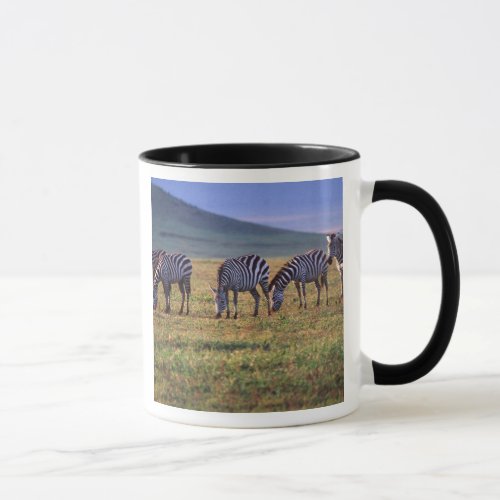 Zebras on the Serengetti Plains at Sunrise Mug