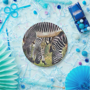 ZEBRAS PAPER PLATES