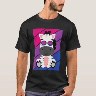 Zebras Pride Bisexual Flag LGBTQ Proud Ally Pride T-Shirt