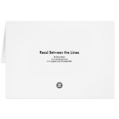 Zebras: Read Between The Lines Cards (Back Horizontal)