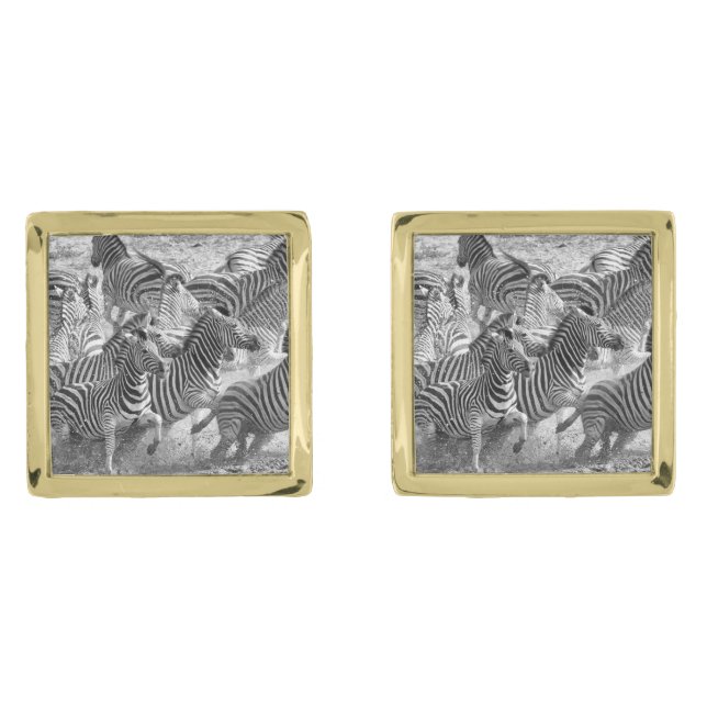 Zebras running cufflinks (Front)