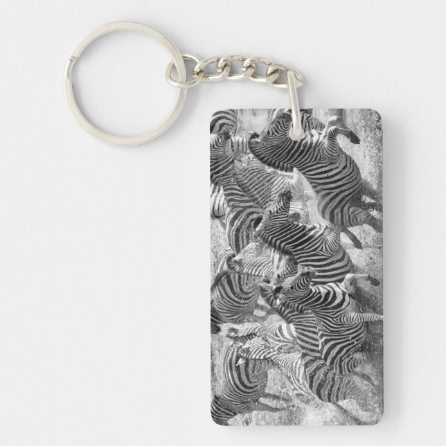 Zebras running keychain (Front)