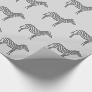 Zebras - Shades of Grey / Gray Wrapping Paper