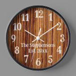 Zebrawood-look Clock