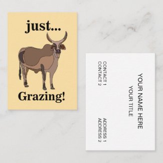 Zebu Cattle Cow Animal Business Card