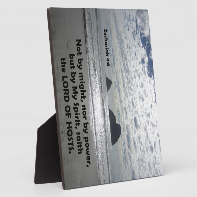 Zech. 4:6 Not by might, nor by power, Plaque (Side)