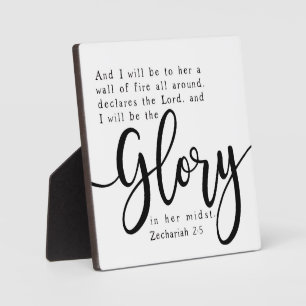 Zechariah 2:5 Bible Scripture Farmhouse Sign Plaque