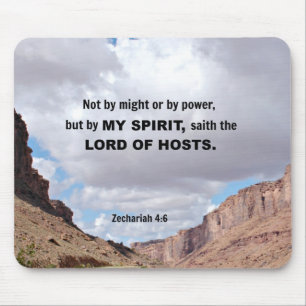 Zechariah 4:6 Not by might, nor by power.... Mouse Pad