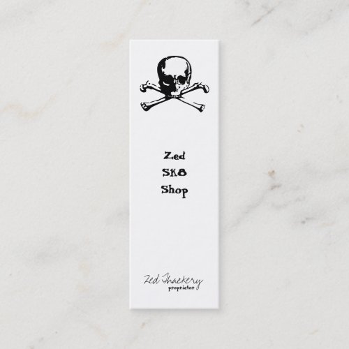 Zed Crossbones Business Card Template